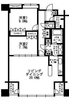 アーバンパーク代官山2 802 間取り図