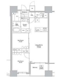 コンフォリア渋谷ウエスト 1203 間取り図
