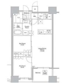 コンフォリア渋谷ウエスト 1303 間取り図