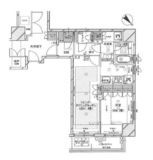 レフィール築地レジデンス 4階 間取り図