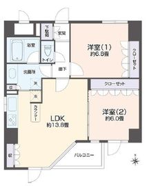 リエトコート四谷 605 間取り図