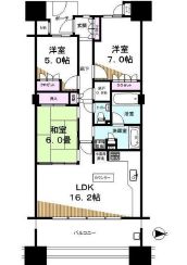 プライヴブルー東京 6階 間取り図