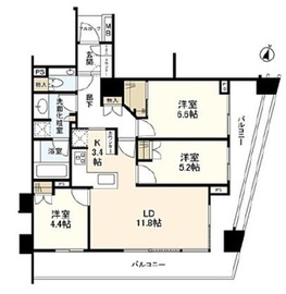 ドレッセ碑文谷 2階 間取り図