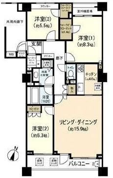 パルシオ五番町 11階 間取り図