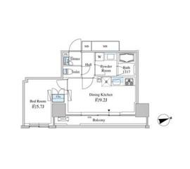 ベルファース芝浦タワー 2206 間取り図