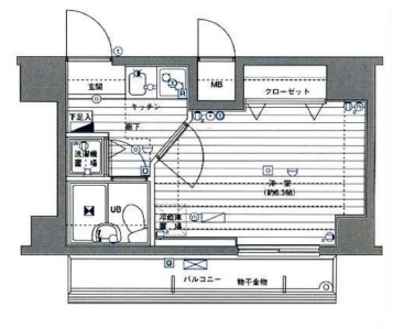 グランド・ガーラ麻布十番 8階 間取り図