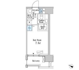 ベルファース目黒 906 間取り図