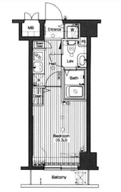 グランド・ガーラ高輪 14階 間取り図