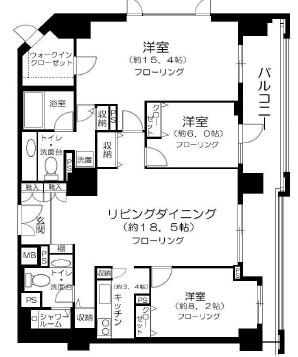 レグノ・セレーノ 22階 間取り図