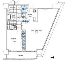 コンフォリア新宿イーストサイドタワー 2809 間取り図