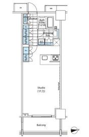 コンフォリア新宿イーストサイドタワー 1421 間取り図