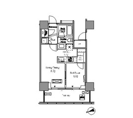 レジディアタワー目黒不動前 911 間取り図