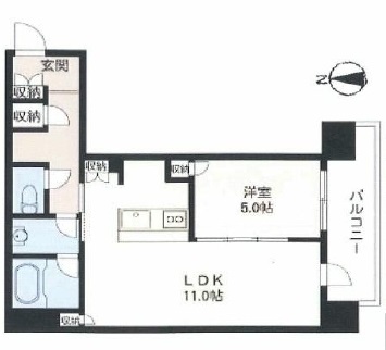 オーキッドレジデンス品川 510 間取り図