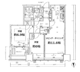 シティタワーズ豊洲ザ・シンボル 32階 間取り図