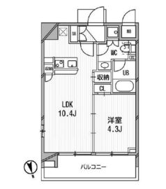 アーデン麻布十番 801 間取り図