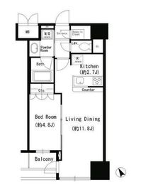 エスティメゾン四谷坂町 3階 間取り図