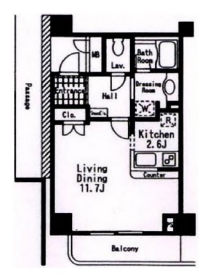 グランハイツ池尻 411 間取り図