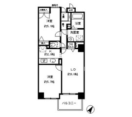 レジディア六本木檜町公園 307 間取り図