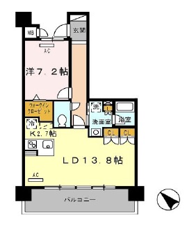 ロイヤルパークス豊洲 303 間取り図