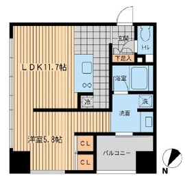 ウィルテラス勝どき 603 間取り図