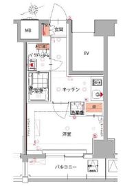 ハーモニーレジデンス五反田 2階 間取り図