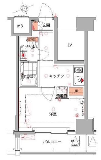 ハーモニーレジデンス五反田 9階 間取り図