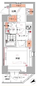 ハーモニーレジデンス五反田 12階 間取り図