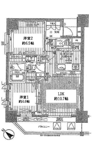 パレステージ神田 9階 間取り図