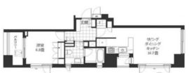 アパートメンツタワー麻布十番 1402 間取り図