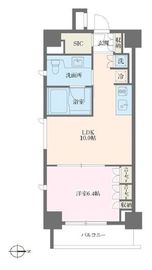MFPRコート麻布十番 204 間取り図