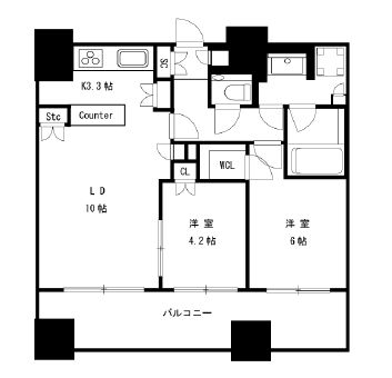 クラッシィスイート赤坂 11階 間取り図