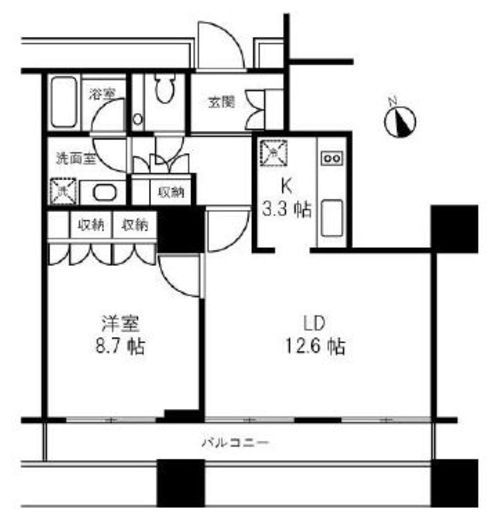 グランパークハイツ 304 間取り図