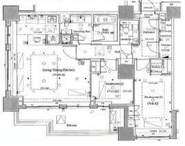 広尾ガーデンフォレスト 12階 間取り図