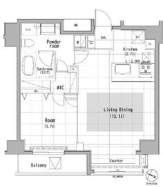 シーフォルム東麻布 11階 間取り図