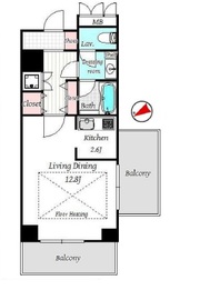 ライトコート四谷 5階 間取り図