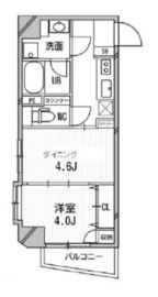 デュオステージ白金高輪 804 間取り図