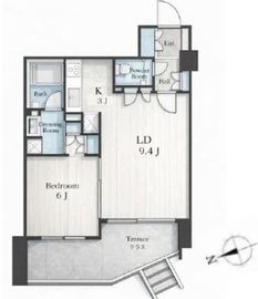 ザ・コートガーデン目黒東山 1階 間取り図