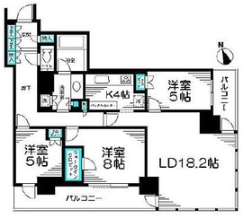 パークタワー芝浦ベイワード オーシャンウイング 13階 間取り図