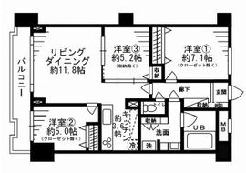 レジディア目白 210 間取り図