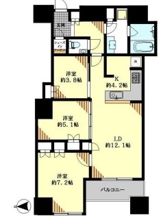 富久クロスコンフォートタワー(Tomihisa Cross)  42階 間取り図