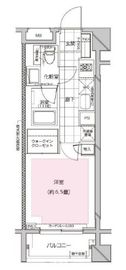 ピアース高田馬場 1階 間取り図