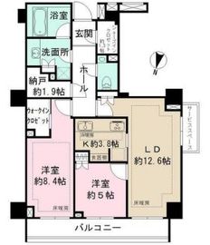 ザ・パークハウス元麻布 3階 間取り図