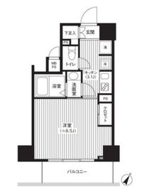 カスタリア初台 1402 間取り図