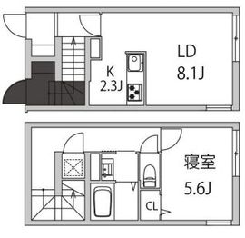 スカイレジデンス中目黒 104 間取り図