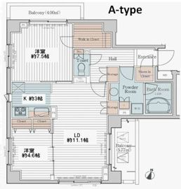 カスタリア三宿 101 間取り図