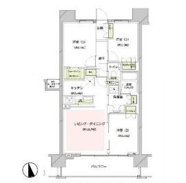 グランスイート八丁堀 4階 間取り図