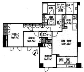 プラウド上原 2階 間取り図