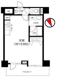 ルピナス麻布シティフォルム 2階 間取り図