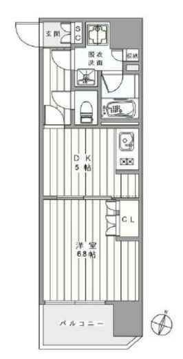 ライオンズアイル赤坂 8階 間取り図