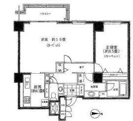 広尾ガーデンヒルズ 8階 間取り図